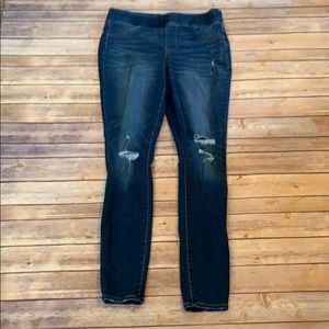 Old Navy Rockstar Jeggings 12 Tall Long Distressed